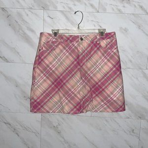 Croft & Barrow Womens Classic Fit Skort Pink Plaid Size 12